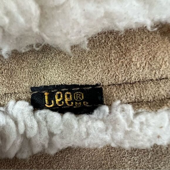 Vintage 70’s Lee Storm Rider Sherpa Suede Leather Coat Size 40 Marlboro Man - Picture 13 of 16